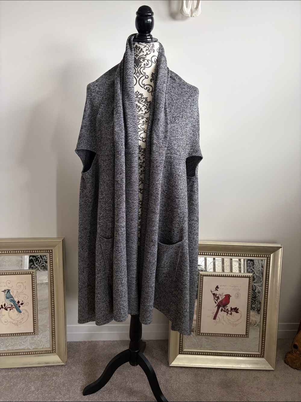 Lululemon Open-Front Gray Sleeveless Cardigan